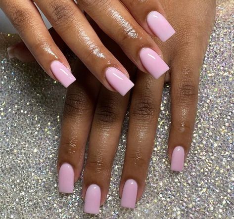 Plain Pink Nails, Plain Acrylic Nails, L Nails, Light Pink Acrylic Nails, Blush Pink Nails, Plain Nails, Simple Acrylic Nails, Short Square Acrylic Nails, Nails Spa