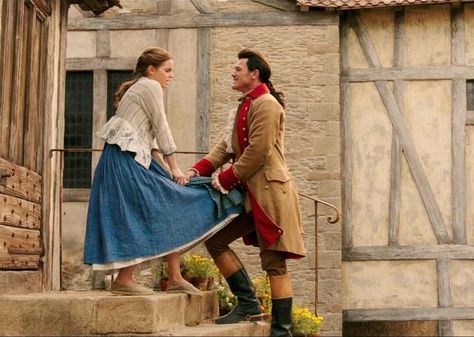 Belle & Gaston Beauty and the Beast 2017 Beauty And The Beast Movie 2017, Gaston Beauty And The Beast, Beauty And The Beast 2017, Emma Watson Belle, Beauty And The Beast Costume, Disney Live Action Movies, Beauty And The Beast Movie, Disney Belle, Dan Stevens