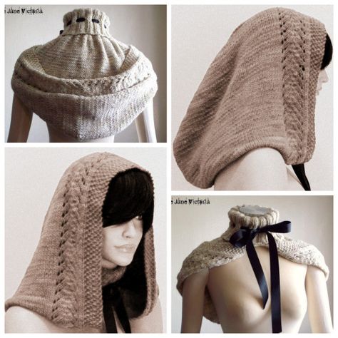 Neck Collar Pattern, Knit Hooded Scarf, Hooded Cowl Pattern, Turtle Neck Collar, Hooded Scarf Pattern, Me You, Pola Topi, Pola Lengan, Crochet Hood