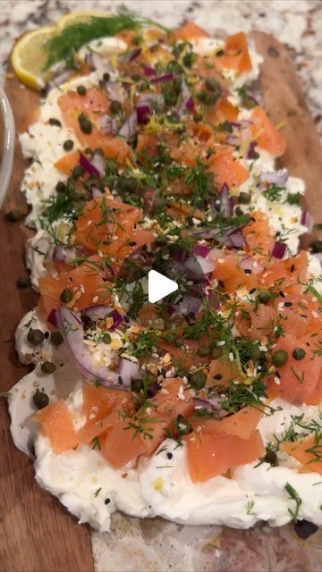 Suzanne Smith on Instagram: "I recently saw someone on Instagram make a “butter board”, only with cream cheese and smoked salmon - two of my favorite things!  Here is my version..  Smoked Salmon Cream Cheese Board  This can be made for any size gathering so adjust proportions as necessary! Cream cheese combined with Boursin cheese Cold smoked salmon Chopped red onion Chopped fresh dill Capers Lemon zest Everything Bagel Seasoning Lemon Pepper Seasoning Toasted mini bagels  DELICIOUS!" Smoked Salmon Board, Cream Cheese Board, Cold Smoked Salmon, Smoked Salmon And Cream Cheese, Smoked Salmon Cream Cheese, Cold Buffet, Butter Board, Salmon Cream Cheese, Pepper Seasoning