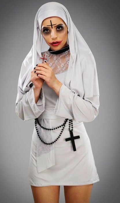 Evil Nun Costume, Nun Halloween Costume, Evil Nun, Gothic Shorts, Nun Costume, Black Halloween Dress, Halloween Fancy Dress, Best Photo Poses, Photo Poses For Couples