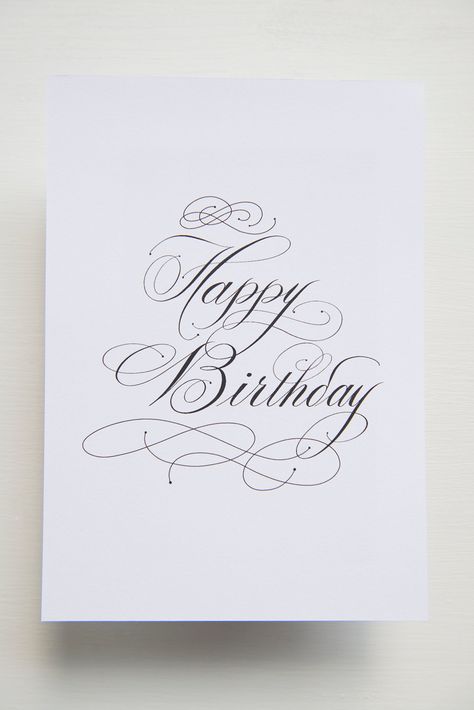 Calligraphy Cards Birthday, Birthday Cards Calligraphy, Calligraphy Birthday Card, Calligraphy Flourishing, Happy Birthday Calligraphy, Fav Products, Calligraphy Cards, Happy Cards, Calligraphy Letters