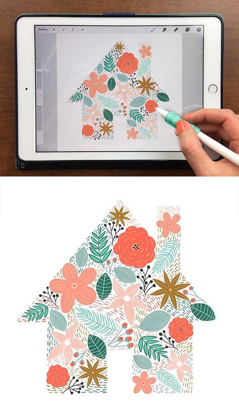 Procreate Card Ideas, Procreate Cards, Procreate Hacks, Ipad Lettering Procreate, Ipad Calligraphy, Lettering Projects, Modern Florals, Procreate Tutorials, Procreate Tips