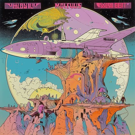 Voyage to the Unknown - Inspired by Moebius Moodboard Illustration, Moebius Artist, Ethereal Realm, Busy Town, Moebius Art, Ap Drawing, Art Exploration, Jean Giraud, E.t Art