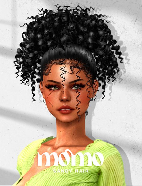 ✿Roli Cannoli's Scrumptious CC Corner✿ : momosimz: download | sandy hair download | diva... Fall Baddie, Diva Hair, Baddie Hair, Sandy Hair, Sims 4 Couple Poses, Free Sims 4, Sims 4 Children, Sims 4 Cc Makeup, Different Hair Colors