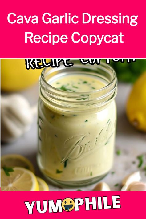 Cava Garlic Dressing Recipe Copycat