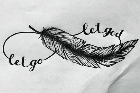 Let God Tattoos For Women, Let God Tattoo, God Tattoos For Women, Faith Cross Tattoos, Simple Lion Tattoo, Let It Go Tattoo, Let Go Let God, Go Tattoo, God Tattoo