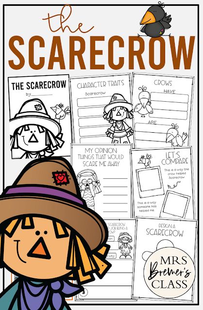 The Scarecrow book study activities unit with Common Core aligned literacy companion activities and a craftivity for Kindergarten and First Grade Book Study Activities, Popular Picture Books, Study Activities, Parts Of A Book, Leaf Book, The Scarecrow, Kindergarten Books, First Grade Activities, Literacy Lessons