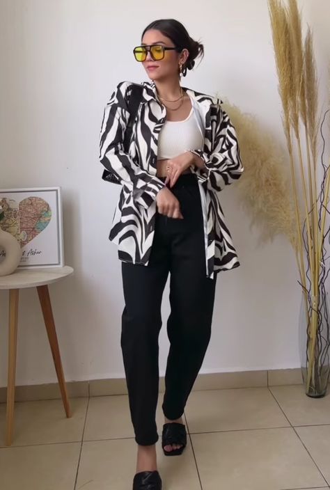 Printed Shirt Outfit, Styling Ideas, Zebra Print, Work Outfits, Shirt Outfit, Work Outfit, Printed Shirts, Shirt Style, Mood Board