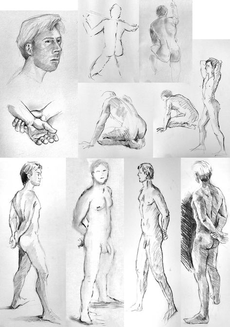 Gesture Drawing, 7 Minutes, Male Sketch, Collage, Drawings, Pins, Art, Croquis