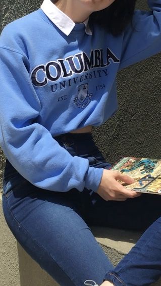 Columbia University Outfit, Columbia University Sweatshirt, College Sweatshirt Aesthetic, Future University, Dance Concert, Spring Dance, Med School Motivation, University Outfit, Sweatshirt Aesthetic