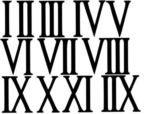 Roman Numerals SVG Digital File for Clocks Crafts Signs | Etsy Australia Roman Clock, Roman Numeral Tattoos, Clock Craft, Farmhouse Clocks, Roman Numeral Clock, Clock Numbers, Roman Numbers, Clock Tattoo Design, Large Farmhouse