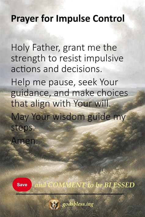 Prayer for Impulse Control Prayer For Self Control, Prayer For Discipline And Consistency, Prayer For Discipline, Discipline Prayer, 2024 Prayers, Prayer For Your Son, Amen Quotes, Inspirational Morning Prayers, Family Prayers