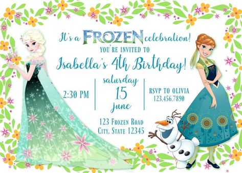 Frozen Fever Anna and Elsa Birthday Party Invitation for All | Etsy Frozen Fever Invitations, Frozen Fever Birthday Party, Elsa Birthday Invitations, Frozen Party Invitations, Frozen Fever Birthday, Frozen Fever Party, Frozen Birthday Party Ideas, Elsa Birthday Party, Frozen Invitations