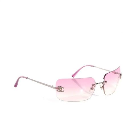 2000s Sunglasses, Y2k Glasses, Y2k Sunglasses, Silver Sunglasses, Pink Y2k, Chanel Chanel, Pink Sunglasses, Y2k Pink, Chanel Sunglasses