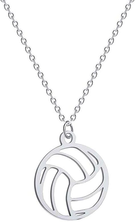 MATERIAL: Stainless steel material,Adjustable chain design.Chain length:17.7in, Weight：2.2g , Pendant Size：1.3x1.3cm.
DESIGN: Movement represents life and vitality,If you are a volleyball or sports person,This lovely volleyball necklace is perfect for you.
PERFECT GIFT:You can give it directly as a gift to your lover, Husband, boyfriend, colleague, good friend,or yourself! Or just give the most special person in your life as a surprise gift to remind her/him how much you care about her/him. Volleyball Necklace, Necklace Cute, Girls Necklaces, Friend Birthday Gifts, Surprise Gifts, Daughter Love, Necklace For Women, Volleyball, To My Daughter