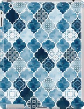 Blue Ipad Case, Morocco Pattern, Blue Ipad, Moroccan Print, Ipad Snap, Color Palette Challenge, Moroccan Trellis, Islamic Patterns, Moroccan Art