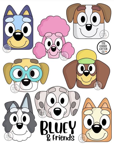 Bluey Cookies Decorated, Bluey Cookies, Cookie Clipart, Reuse Plastic Bottles, Disney Cookies, Shrink Art, Sugar Cookie Royal Icing, Cookies For Kids, Felt Pattern