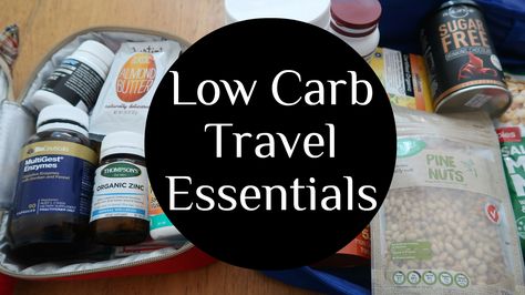 Low Carb Travel Essentials - ideas for snacks, foods, meals and keeping healthy while traveling. Keto While Traveling, Keto Travel Meals, Low Carb Travel Food, Keto Travel Food, Keto Travel Snacks, Keto Camping, Ideas For Snacks, Healthy Travel Food, Travel Snacks