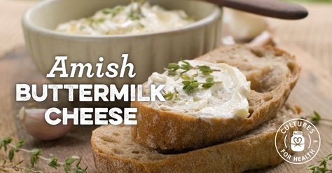 Amish Buttermilk Cheese Buttermilk Cheese, Farmers Cheese Recipes, Cheese Making Recipes, Making Cheese, How To Make Buttermilk, Farmers Cheese, Making Butter, Cheese Cultures, American Dishes