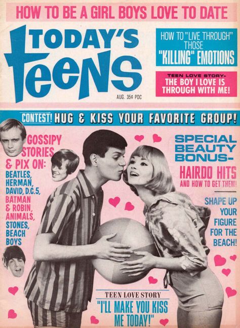 60s Magazine Layout, 60s Magazine Covers, Teen Magazine Cover, Vintage Magazine Pages, 60s Colors, 60s Magazine, Magazine Cover Page, Old Magazine, Teen Magazine