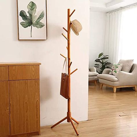 Wall Paint Aesthetic, Coat Stand Ideas, Entryway Tree, Cottagecore Office, Entryway Coat Hanger, Purse Rack, Folding Tray Table, Coat Rack Entryway, Coat Hanger Stand