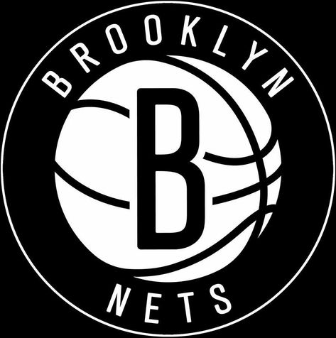 For the 2025 NBA Season, The Brooklyn Nets logo was officially classified as a global logo with the letter B on a white basketball with black seams & Brooklyn Nets wordmark arched in white on a black circle. Brooklyn Nets Logo, Global Logo, Arena Football, Canadian Football League, Canadian Football, American Football League, The Letter B, White Basketball, Minor League Baseball