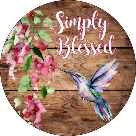 Religious Wreath, Blessed Sign, Simply Blessed, Wreath Accessories, Floral Signs, Summer Signs, Wreath Maker, Wreath Decoration, Nursery Gift