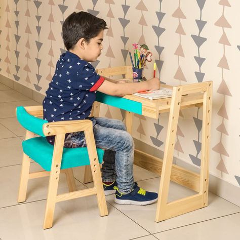 Diy Study Table, Kids Study Desk, Rocking Chair Plans, Study Table Designs, Diy Kids Furniture, Kids Study Table, Wood Chair Design, House Main Gates Design, Diy Interior Decor