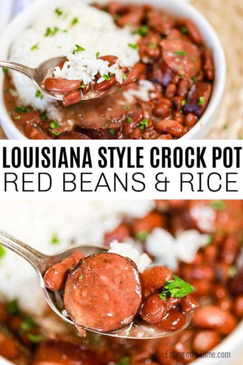 ❤️ Red Beans And Sausage Crockpot, Rice And Beans Recipe Crockpot, Best Red Beans And Rice Recipe Crockpot, Dry Red Kidney Bean Recipes Crock Pot, Louisiana Red Beans And Rice Recipe Crock Pot, Crock Pot Red Beans And Rice, Slow Cooker Red Beans And Rice, Sausage Beans And Rice, Red Beans And Rice Crockpot