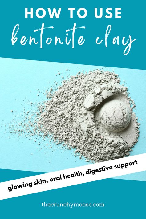 Bentonite clay comes from volcanic ash that has naturally occurring minerals and an electric charge. This electric charge attracts and draws out toxins, metals, & other impurities, resulting in an effective, gentle, & healing detox. Bentonite clay is a powerful, natural substance that can provide numerous benefits. How to use bentonite clay for toothpaste, face mask, hair mask, deodorant, health, beauty. How To Use Bentonite Clay, Uses Of Bentonite Clay, Bentonite Clay Drink, Bentonite Clay Body Mask, Bentonite Clay Hair, Bentonite Clay Benefits, Bentonite Clay Detox, Remineralize Teeth, Cystic Pimple