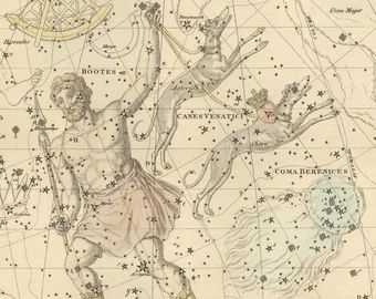 MajesticPrints - Etsy Sidereal Astrology, Crystal Children, Sagittarius Moon, Astrology Stars, Daily Astrology, Mayan Calendar, Pole Star, Antique Maps, First Contact