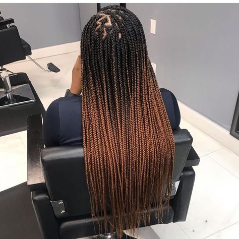 Chounèse on Instagram: “Braids by @exhalingbeaute  BOOK THIS STYLE UNDER:  Check styleseat for availability for the month of “July & August” 😀 ✅ @lcbeautysalonllc…” Box Braids Ombre, Brown Box Braids, Ombre Braids, Ombre Box Braids, Braids Color, Colored Box Braids, Small Box Braids, Ombre Braid, Blonde Box Braids