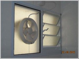 Exhaust Fan Bathroom Window, Bathroom Ventilation Ideas, Bathroom Exhaust Fan Ideas, Bathroom Ventilation Window Design, Ventilation Window Design, Window Exhaust Fan, Toilet Window, Window Ventilation, Small Bathroom Window