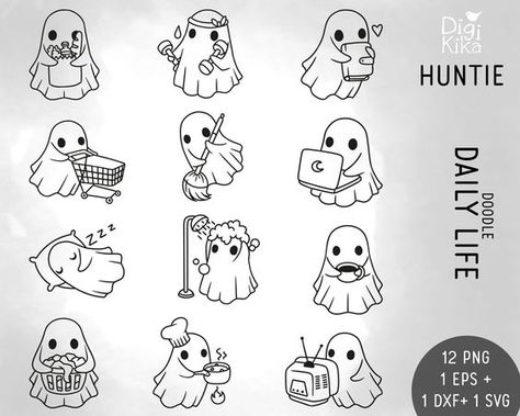 HAUNTIE the Ghost Doodle Icons - Daily Life Digital Stamp - SVG, EPS, scrapbook , journal, invitation, paper crafts, planner sticker clipart Sticker #sticker Stickers #stickers freesticker #freesticker freestickers #freestickers free download sticker #freedownloadsticker 9.208 Cute Ghost Doodles, Cute Ghost Tattoo, Ghost Doodle, Digital Icon, Group Tattoos, Disney Big Hero 6, Sticker Clipart, Doodle Icons, Halloween Character