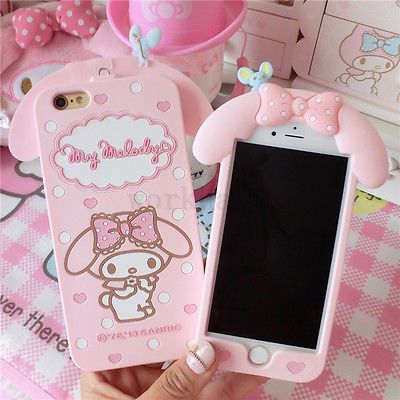 Iphone 5s Cases Aesthetic, Iphone 7 Cases Silicone, Cute Iphone 7 Cases, Pink My Melody, Chanel Phone Case, Iphone 7 Covers, Hello Kitty Phone, Hello Kitty Phone Case, 3d Phone Cases