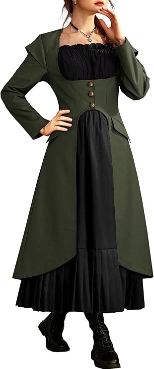 Amazon.com: Scarlet Darkness Halloween Costumes Woman 2024 Renaissance Pirate Jacket Steampunk Long Trench Coat Victorian Long Coat Brown Size 12 : Clothing, Shoes & Jewelry Scarlet Darkness, Pirate Coat, Victorian Jacket, Steampunk Jacket, Pirate Jacket, Costume Women, Victorian Steampunk, Long Trench Coat, Halloween Costumes Women