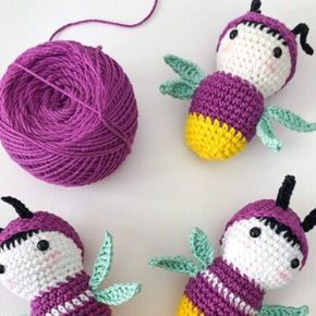 Crochet Cute Firefly Amigurumi Free Pattern - Crochet Lightning Bug, Crochet Firefly Pattern, Firefly Crochet Patterns, Firefly Amigurumi, Crochet Firefly, Bug Patterns, Fire Fly, Doll Amigurumi Free Pattern, Lightning Bug