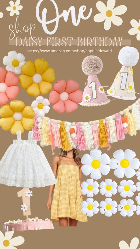 The most perfect first birthday theme for a little girl. Daisy theme first bithday. Daisy party decor, daisy first birthday 1st Birthday Girl Daisy Theme, Girl First Birthday Theme, Baby Girl First Birthday Theme, Daisy Party Decor, Daisy First Birthday, First Birthday Baby Girl, First Birthday Theme, Daisy Theme, Birthday Baby Girl