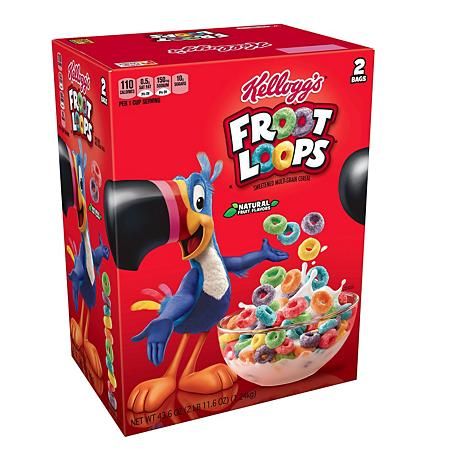 Froot Loops Cereal, Cocoa Puffs Cereal, Fini Tubes, Cereal Kelloggs, Fruity Loops, Cold Cereal, Cereal Treats, Fruit Loops, Crispy Treats