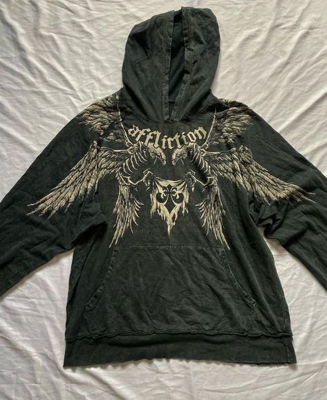 Alt Hoodie, Affliction Hoodie, Emo Hoodie, Toro Inoue, Baggy Clothes, Fire Fits, Cool Fits, Swaggy Outfits, Men Fashion Casual Outfits