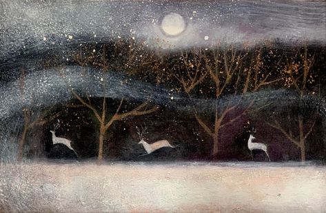 Catherine Hyde, Story Books Illustrations, Naive Illustration, Winter Illustration, Found Art, Magical Art, The Lighthouse, Night Art, Fantasy Aesthetic