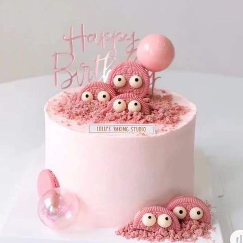 Baby Shower Cake Designs, Buttercream Cake Designs, Happy Anniversary Cakes, Cake Decorating Icing, Pink Birthday Cakes, Funny Birthday Cakes, Simple Cake Designs, Simple Birthday Cake, Oreo Cookie