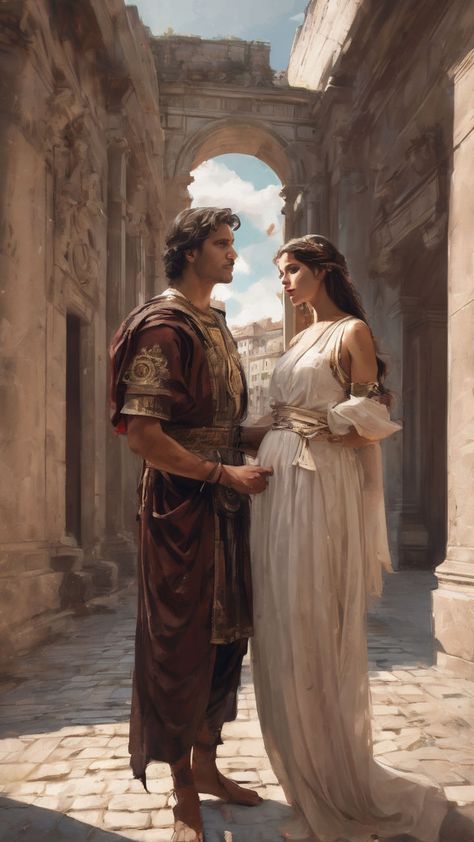 Ancient Rome Wedding, Ancient Spain, Ancient Rome Aesthetic, Ancient Roman Clothing, Jesus Wedding, Medieval Fantasy Clothing, Ancient Greek Clothing, Medieval Romance, Medieval Artwork