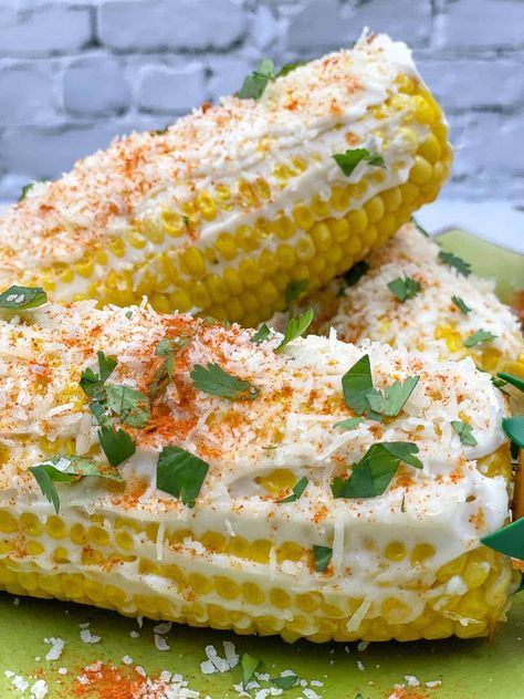 Mexican Corn On The Cob, Elote Recipe, Taco Side Dishes, Mexican Street Corn Recipe, Cooking Fresh Green Beans, Street Corn Recipe, Mexican Corn, Mexican Street Corn, Vegan Sides