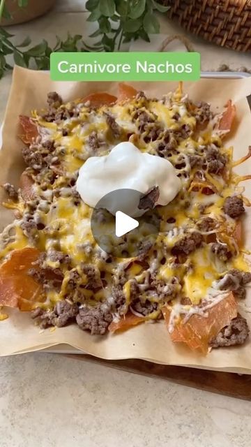 Carnivore Diet | Animal Based | Keto on Instagram: "Carnivore Nachos!  Using @carnivorecrisps chicken breasts for the chips and their ribeye crumbles for a topping 🤩   Use code “courtneyluna” to get 10% off your order  Follow @itscourtneyluna for more carnivore recipes!   #nachos #ketonachos #lowcarbnachos #ketorecipes #lowcarbrecipes #carnivore #carnivorerecipes #carnivorediet #carnivorecrisps #meatchips #healthynachos" Carnivore Nachos, Carnivore Diet Chicken Recipes, Keto Carnivore Recipes, Carnivore Soup Recipes, Carnivore Diet For Beginners, Recipes Nachos, Carnivore Diet Recipes, Carnivore Meals, Low Carb Nachos