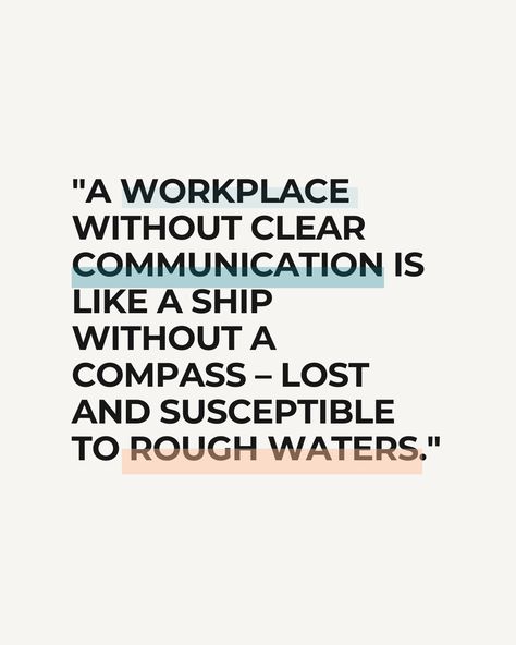 "A workplace without clear communication is like a ship without a compass – lost and susceptible to rough waters."  Don't be a workplace without communication.  #leadershipdevelopment #youthleadership #thoughtleadership #leadershipmatters #femaleleadership #leadershipgoals #womenleadership #leadershiptips #leadershipmindset #leadershipconference #personalleadership #educationalleadership #womensleadership #leadershipacademy Leadership Goals, Workplace Quotes, Leadership Conference, Youth Leader, Leadership Tips, Women In Leadership, A Compass, Educational Leadership, Clear Communication