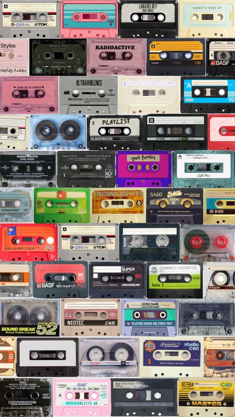 #wallpaper #vibes #cassettes #cassettetapes #cassette 90s Cassette Tapes Aesthetic, Cassette Tape Wallpaper, Mixtape Wallpaper, Cassette Wallpaper, Homescreen Pictures, Cassette Tapes Aesthetic, Radio Wallpaper, 80s Wallpaper, Cassette Design