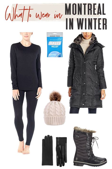 Packing for a winter vacation can be foreign and confusing if you aren’t used to the cold, so here’s a little guide for what to wear in Montreal in winter! #TravelFashionGirl #TravelFashion #PackingList #whattowear #winteroutfits #montrealtravel #wintervacations What To Wear In Quebec In Winter, Montreal Fashion Winter, Winter Montreal Outfit, Montreal Outfits Winter, Quebec Winter Outfit, Montreal Outfit Winter, Montreal Winter Outfits, Quebec Outfits, Montreal Outfits