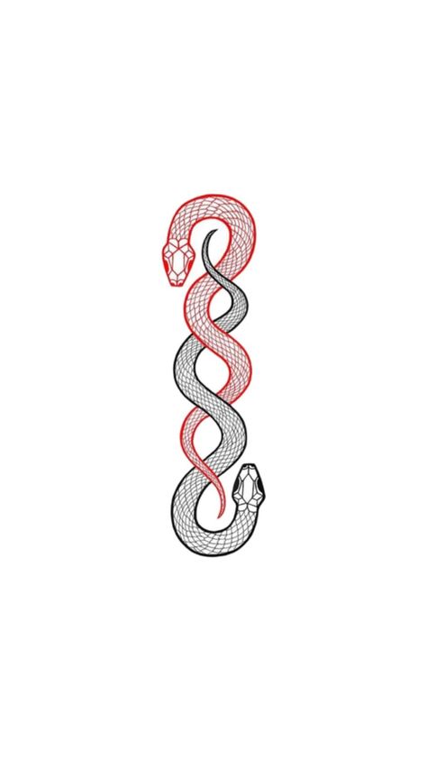 Two Snake Tattoo, Oroborous Snake Tattoo, Two Snakes Tattoo, Gemini Tattoos, Night Tattoo, Serpent Tattoo, Gemini Tattoo, Snake Tattoo Design, Two Lovers